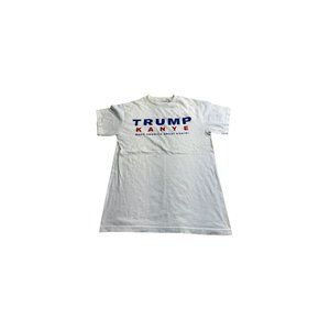 Vintage Donald Trump Kanye West White Shirt Make America Great Again Top